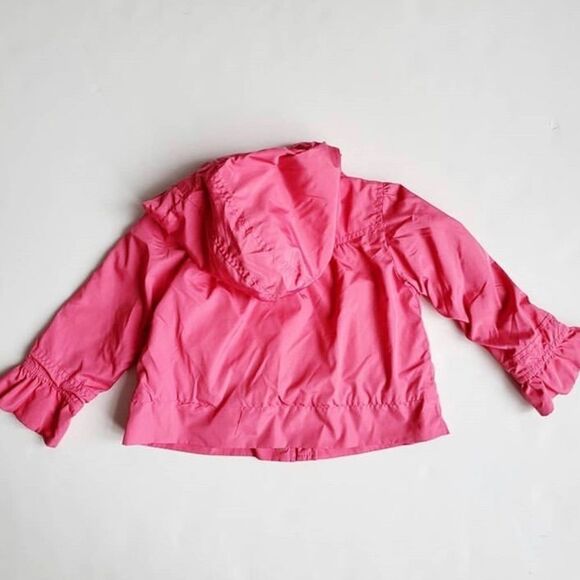 BabyGap pink bell sleeve hooded light jacket GUC 3 - Picture 4 of 5